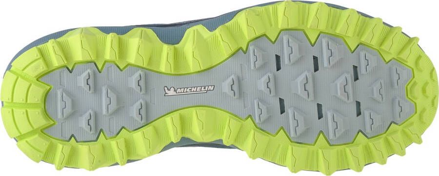 Mizuno Wave Mujin 8 Trailrunningschoenen Heren Tapestry Misty Blue Neo Lime - Foto 5