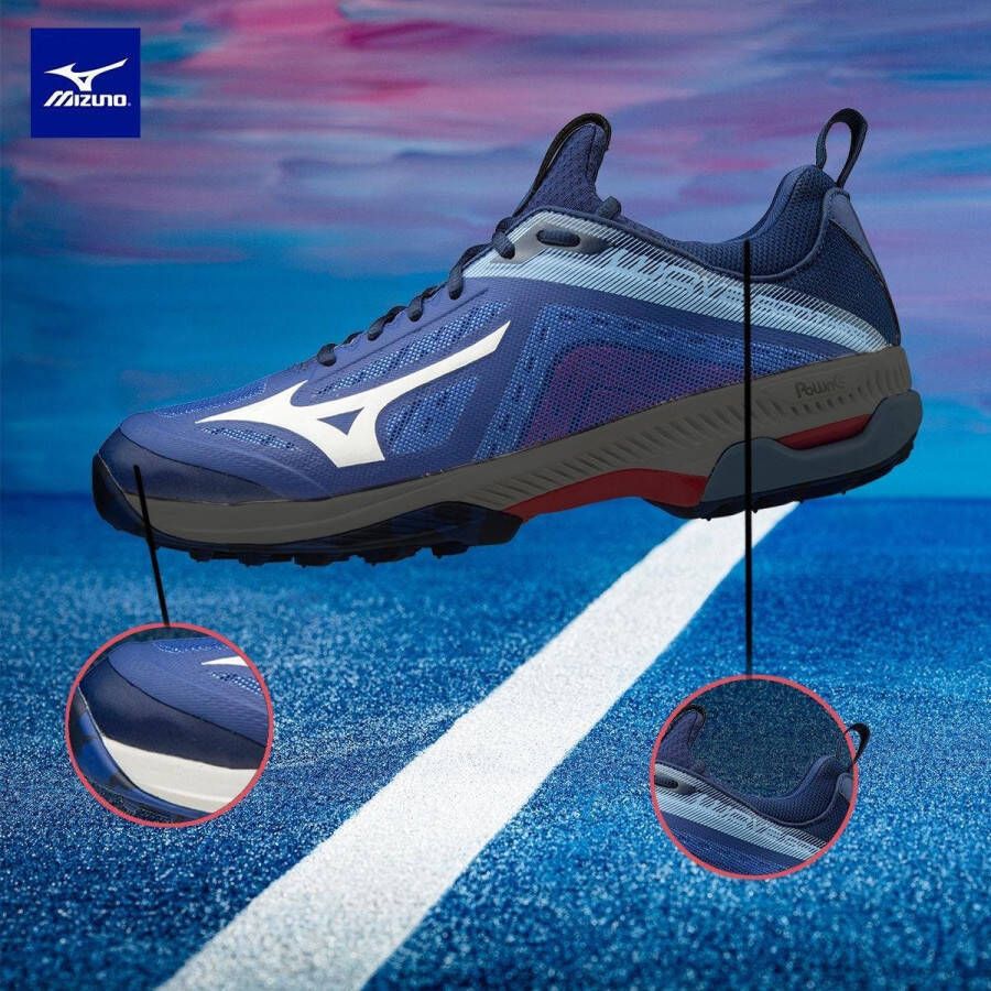 Mizuno Wave Panthera Sportschoenen Korfbal TF (Turf) Blue White