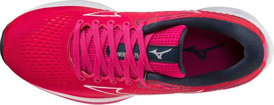 Mizuno Wave Rider 25 Dames Sportschoenen Hardlopen Weg roze wit