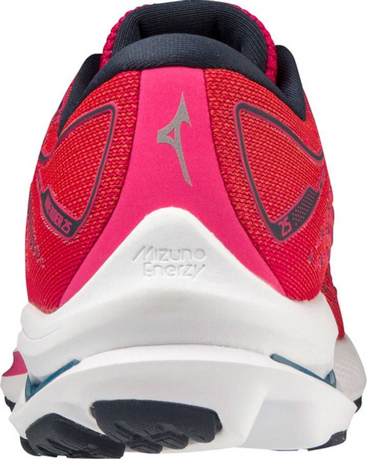 Mizuno Wave Rider 25 Dames Sportschoenen Hardlopen Weg roze wit