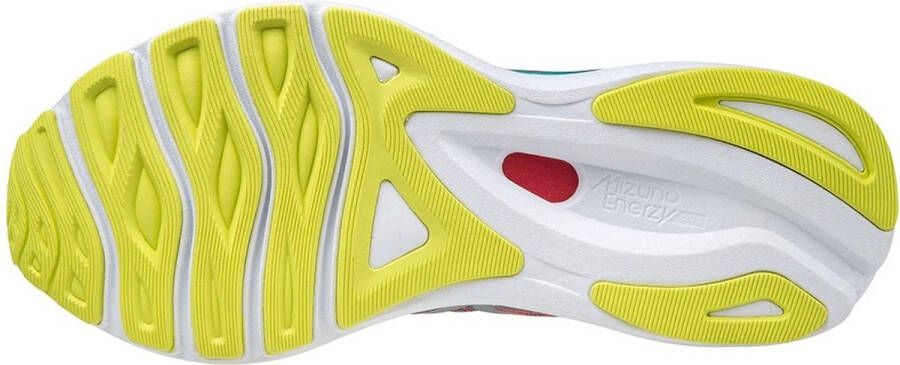 Mizuno Wave Sky 5 Heren Sportschoenen zilver rood