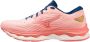 Mizuno Wave Sky 6 Hardloopschoenen Peach Bud Vaporous Gray Estate Blue Dames - Thumbnail 3