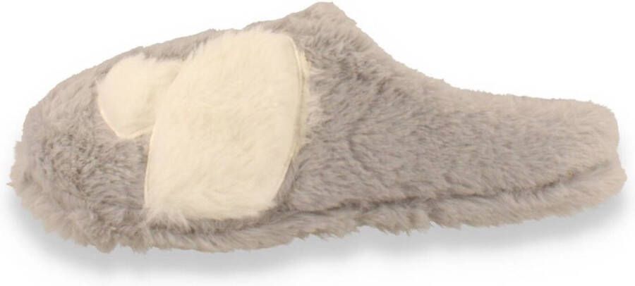 Mode-Mania Dames Pantoffel Grau