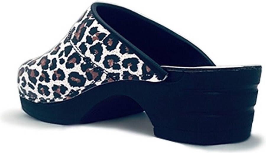 Moofs Dames Klompen Luipaard Panter Flexibele PU Zool Geluidloos