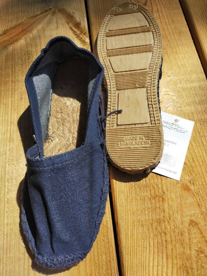 Mora Espadrille junior kleur jeansblauw zomer schoen zomerschoen junior jongen meisje kinderschoen