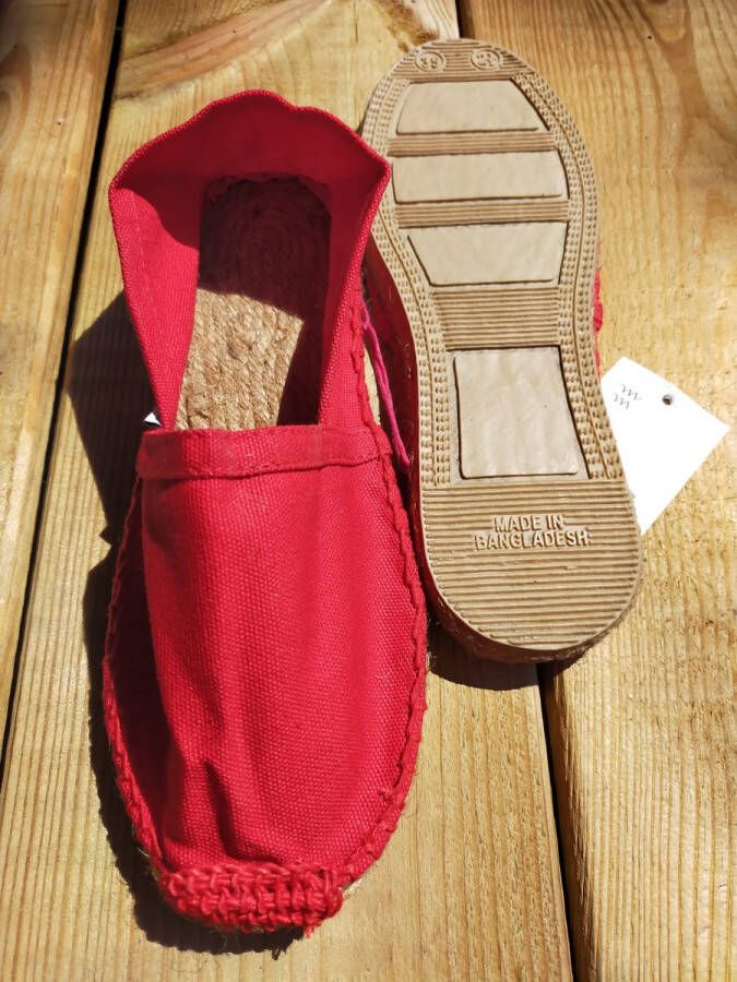 Mora Espadrille junior kleur rood zomer schoen zomerschoen junior jongen meisje kinderschoen