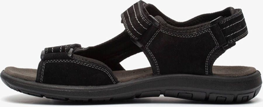 Mountain Peak leren heren sandalen zwart