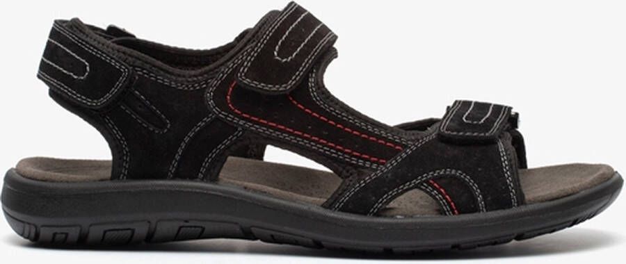 Mountain Peak leren heren sandalen zwart