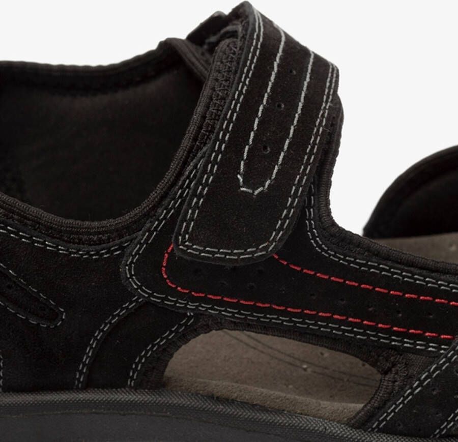 Mountain Peak leren heren sandalen zwart