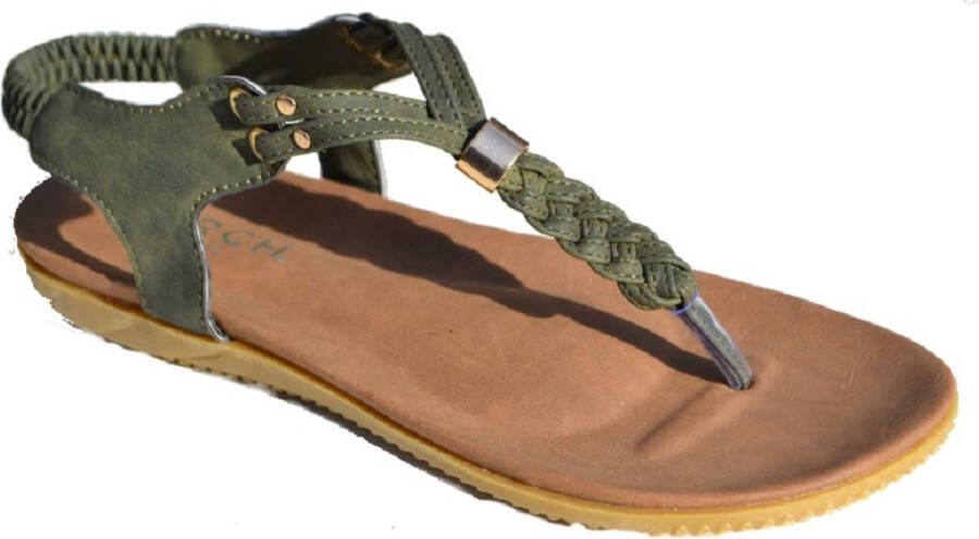 Mrchlabel MRCH. Label Saf Dames Sandalen Legergroen