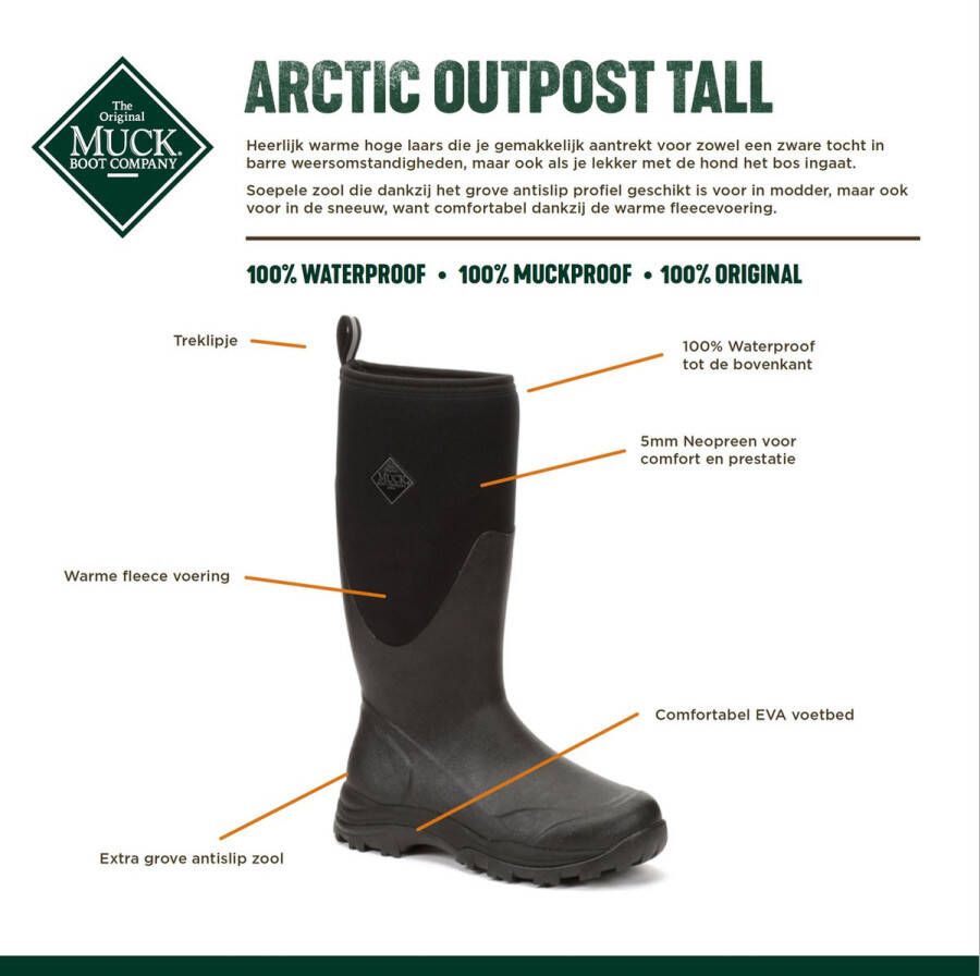 Muck Boot Arctic Outpost Tall Zwart Heren