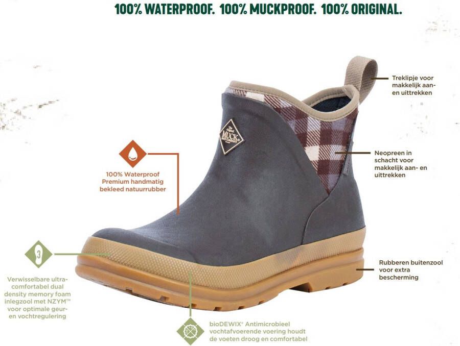 Muck Boot Muck Originals Pull On Ankle Brown Plaid Dames - Foto 9