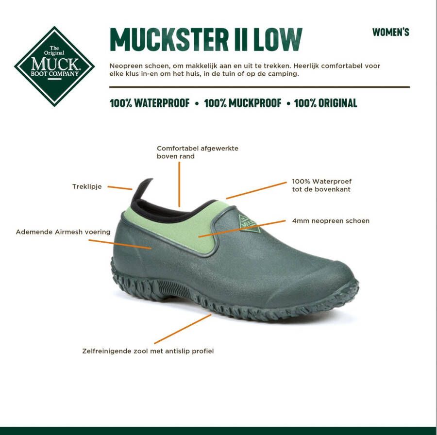 MuckBoot Muck Boot Muckster II Low Tuinlaarzen Groen Dames