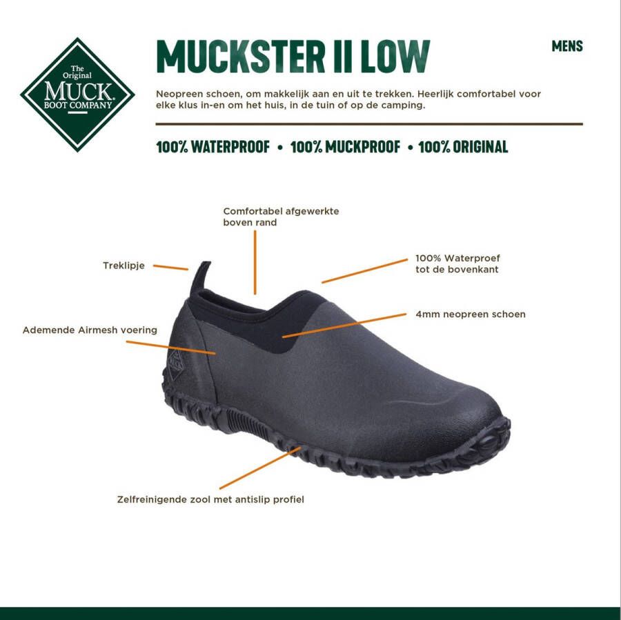 Muck Boots Muck Boot Muckster II Low Tuinlaars Zwart Heren