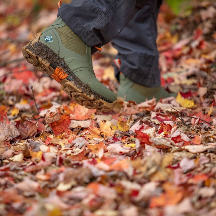 Muck Boots Olive orange heren enkel laars Apex Zip van