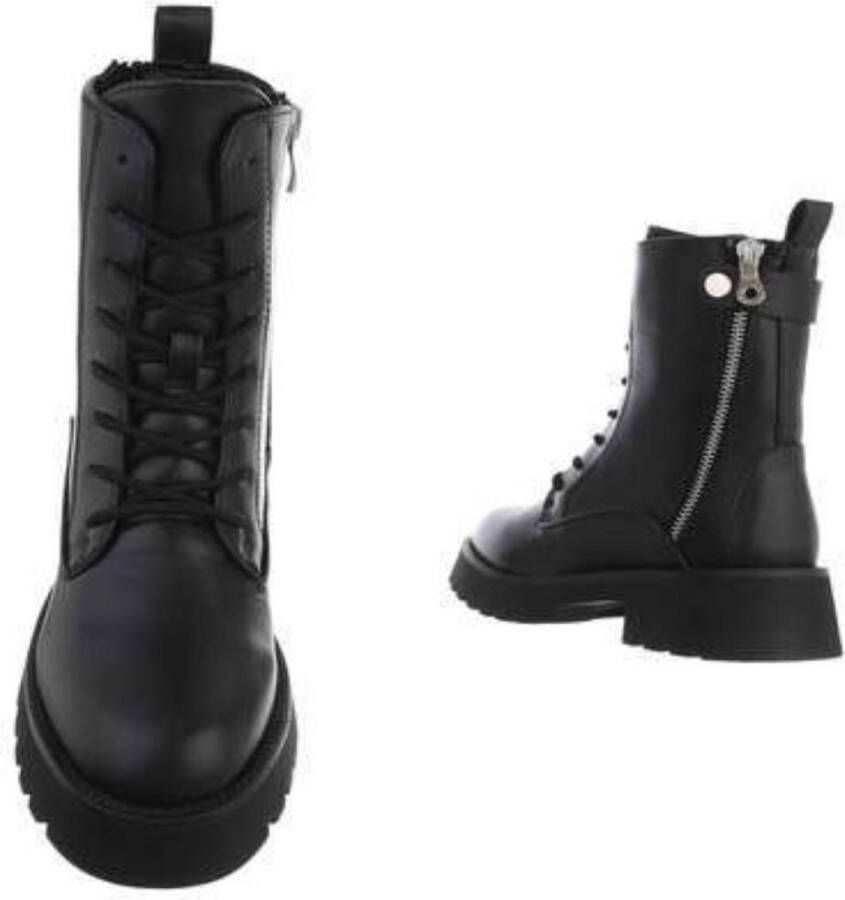 Mulanka Boots Black Zipper
