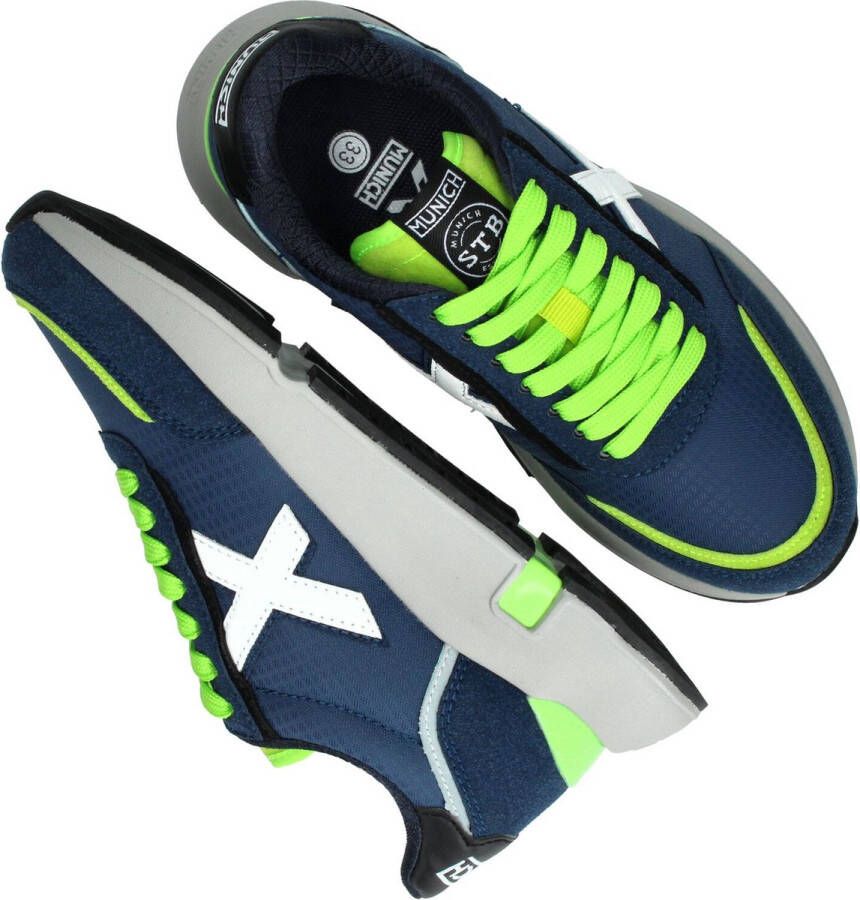 Munich Versus Sneaker Jongens Grijs groen blauw