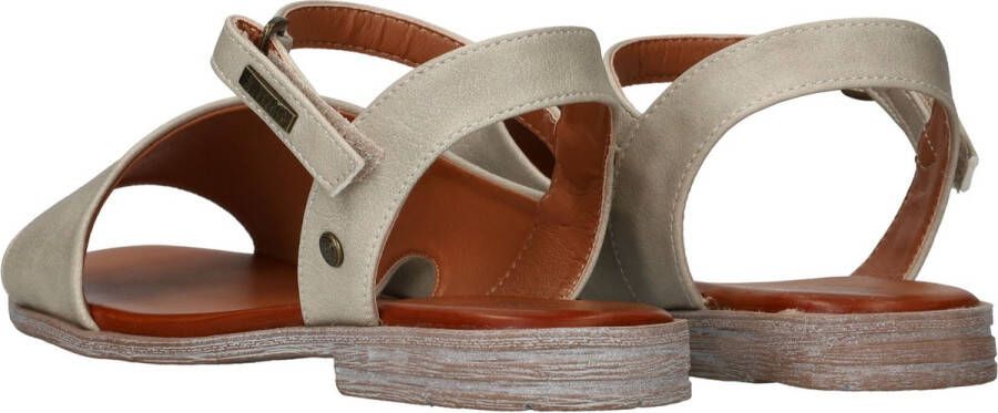 Mustang Comfortabel Sandalen Plat Gebroken wit
