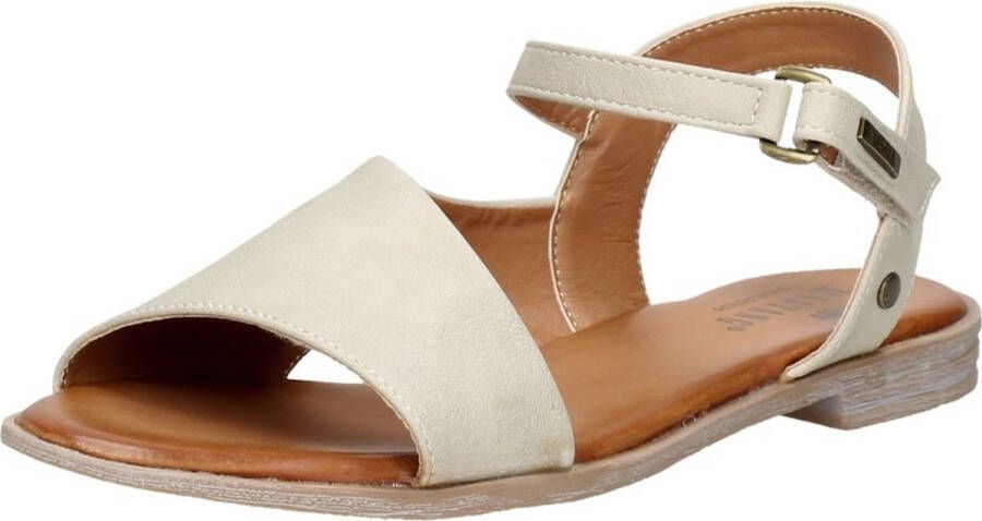 Mustang Comfortabel Sandalen Plat Gebroken wit