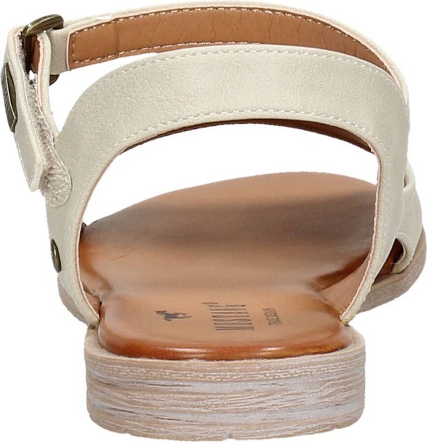 Mustang Comfortabel Sandalen Plat Gebroken wit