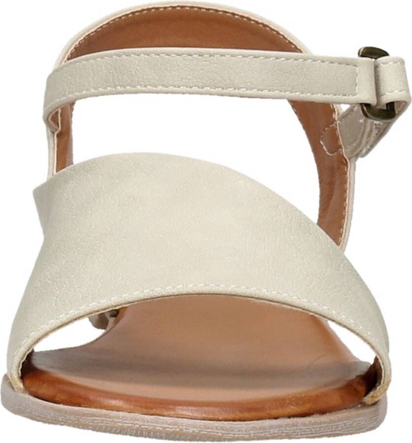 Mustang Comfortabel Sandalen Plat Gebroken wit