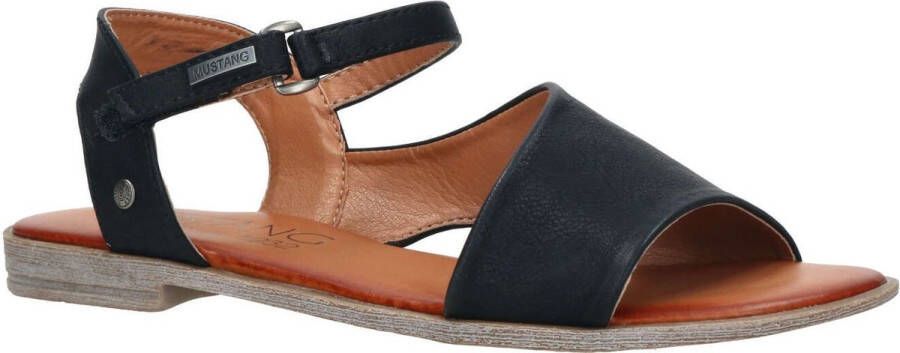Mustang Comfortabel Sandalen Plat Zwart