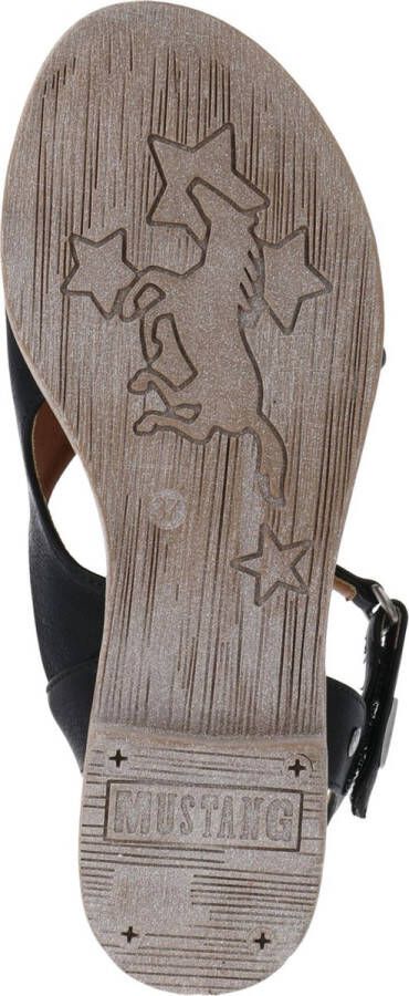 Mustang Comfortabel Sandalen Plat Zwart