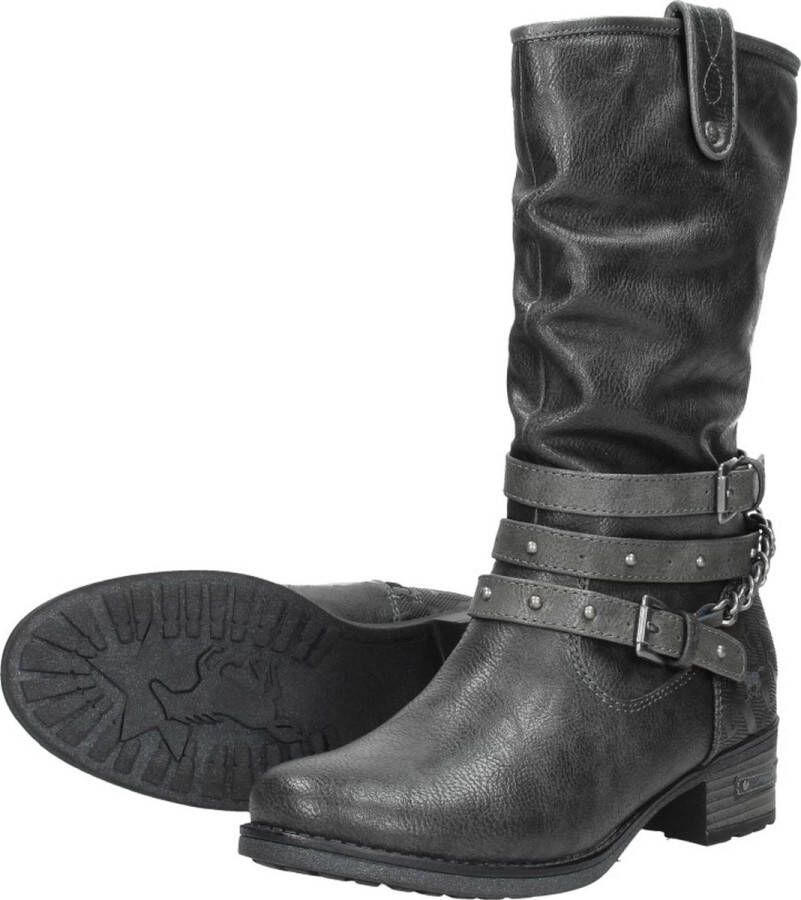 Mustang Shoes Winterlaarzen met stempeldruk bij de hiel slouchy schacht - Foto 2