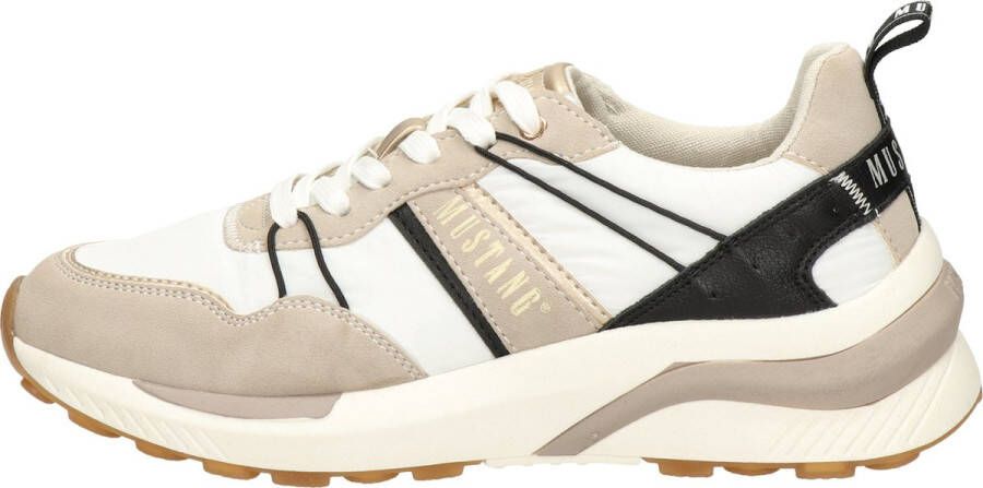 Mustang Sneaker Vrouwen Zwart wit Taupe - Foto 2