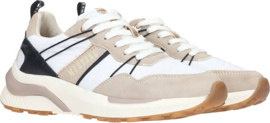 Mustang Sneaker Vrouwen Zwart wit Taupe - Foto 3