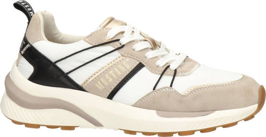 Mustang Sneaker Vrouwen Zwart wit Taupe - Foto 4