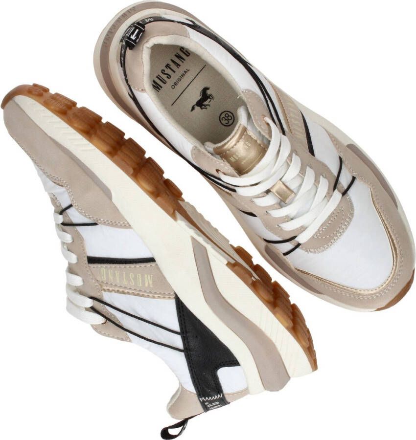 Mustang Sneaker Vrouwen Zwart wit Taupe - Foto 5
