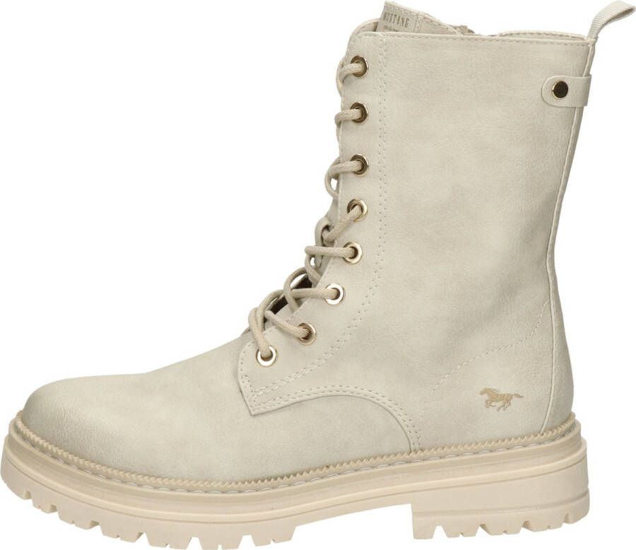 Mustang dames veterboot Ecru