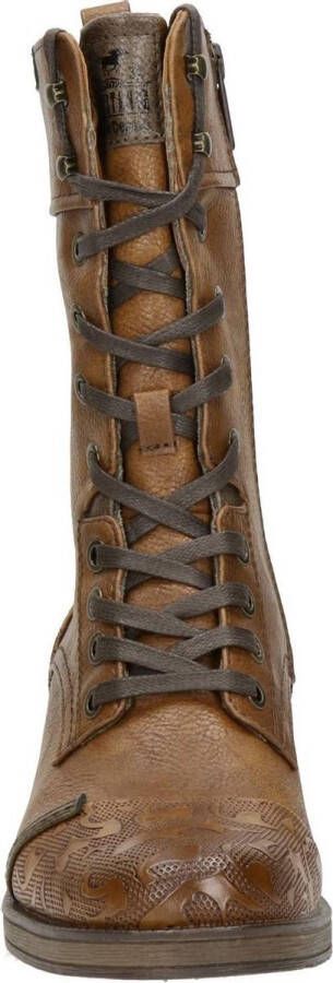 Mustang Dames veterschoenen Hoog cognac