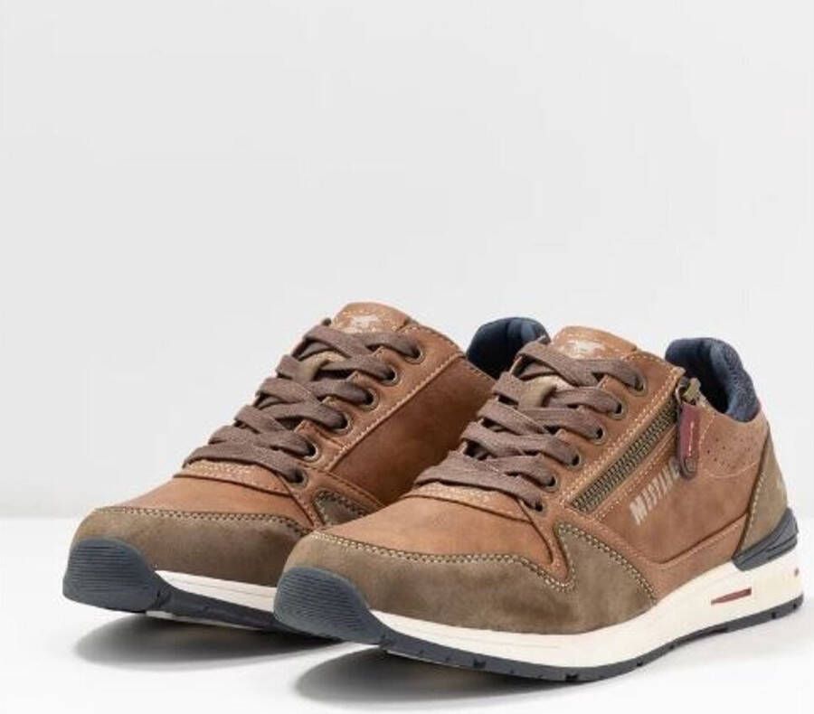 Mustang Shoes Sneakers vrije tijd schoen veterschoen met buitenrits - Foto 2