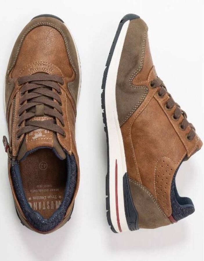 Mustang Shoes Sneakers vrije tijd schoen veterschoen met buitenrits - Foto 6