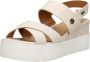 Mustang Sandalen Plat Sandalen Plat Gebroken wit - Thumbnail 8