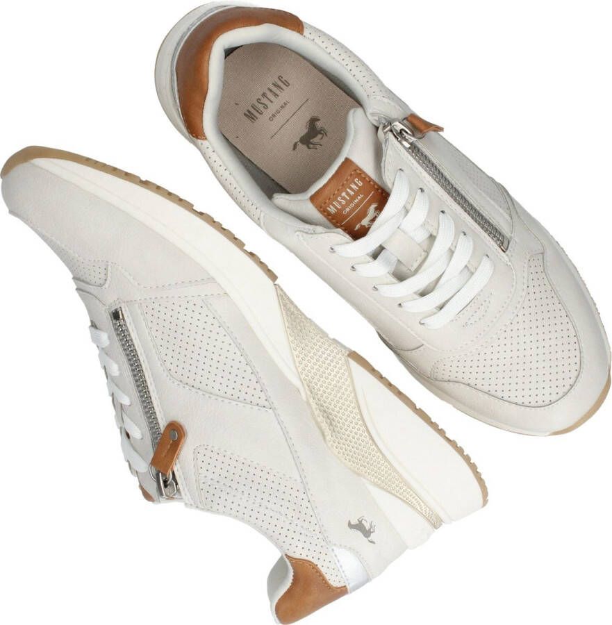 Mustang Veterschoenen Laag Veterschoenen Laag gebroken wit - Foto 4