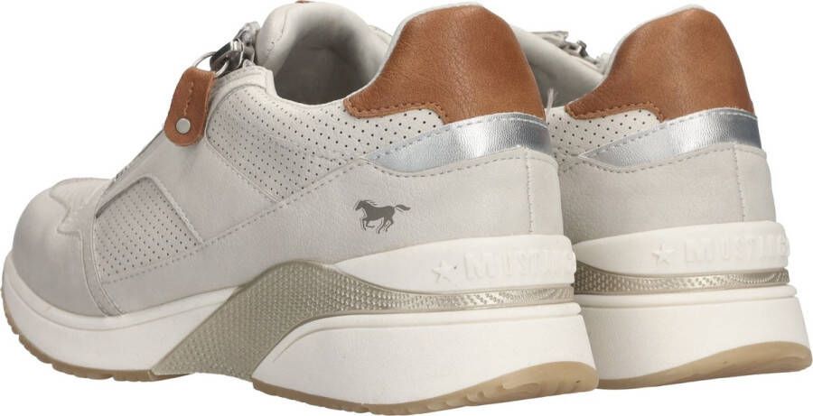 Mustang Veterschoenen Laag Veterschoenen Laag gebroken wit - Foto 5