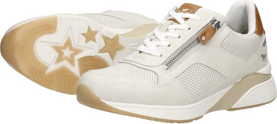 Mustang Veterschoenen Laag Veterschoenen Laag gebroken wit - Foto 7