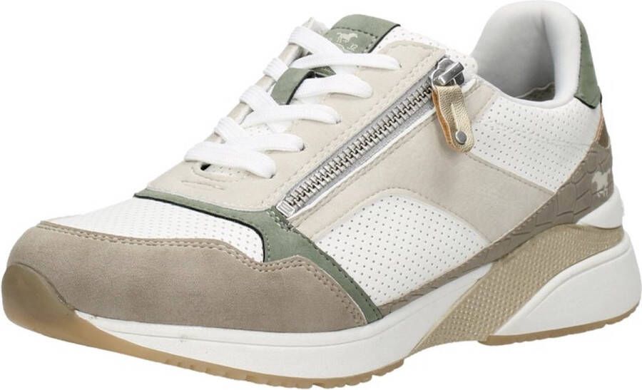 Mustang Sneaker Vrouwen Wit groen Taupe