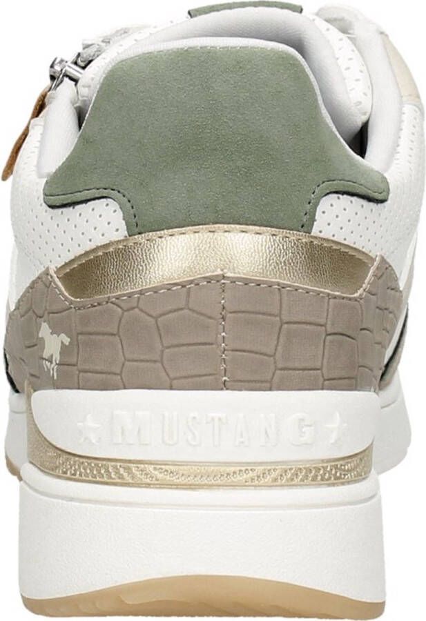 Mustang Sneaker Vrouwen Wit groen Taupe