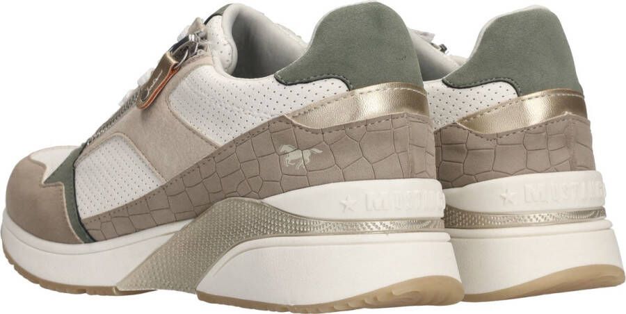 Mustang Sneaker Vrouwen Wit groen Taupe