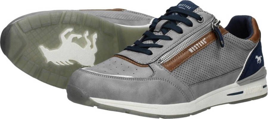 Mustang Sneakers grijs Leer