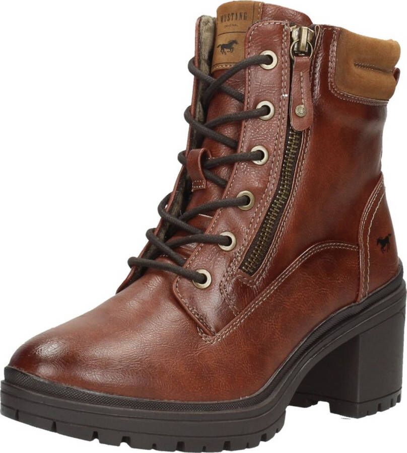 Mustang Veterschoenen Hak Veterschoenen Hak Cognac