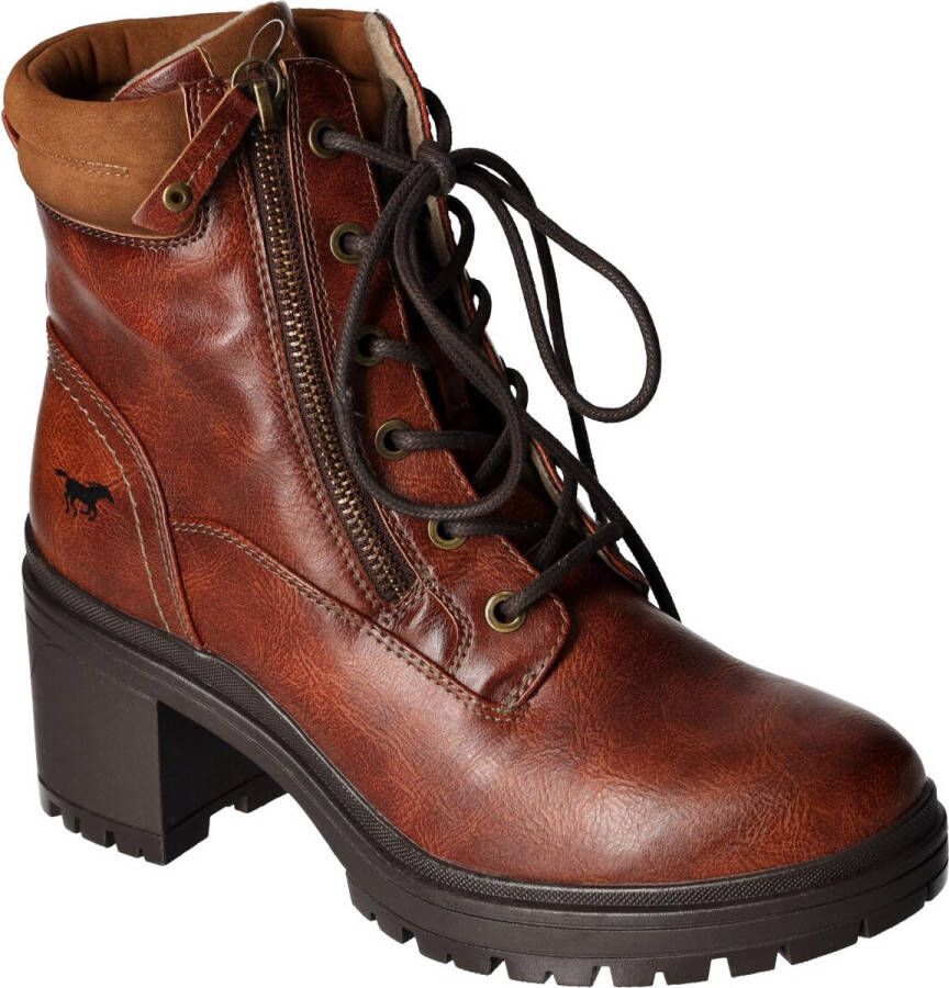Mustang Veterschoenen Hak Veterschoenen Hak Cognac