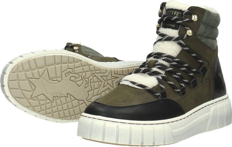 Mustang Veterschoenen Hoog Veterschoenen Hoog Groen - Foto 18
