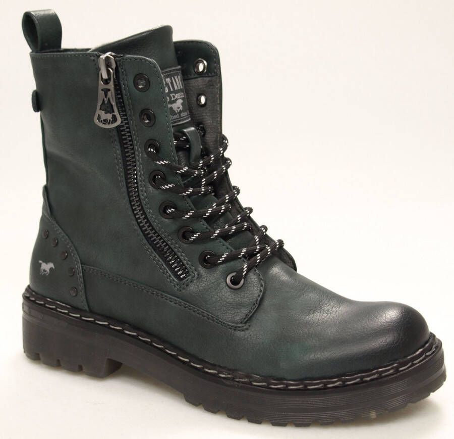 Mustang Veterschoenen Hoog Veterschoenen Hoog Groen - Foto 2