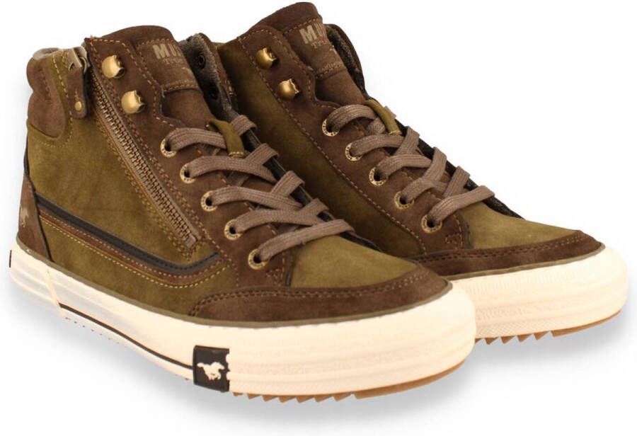 Mustang Veterschoenen Hoog Veterschoenen Hoog Groen - Foto 10