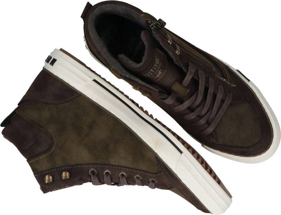 Mustang Veterschoenen Hoog Veterschoenen Hoog Groen - Foto 7